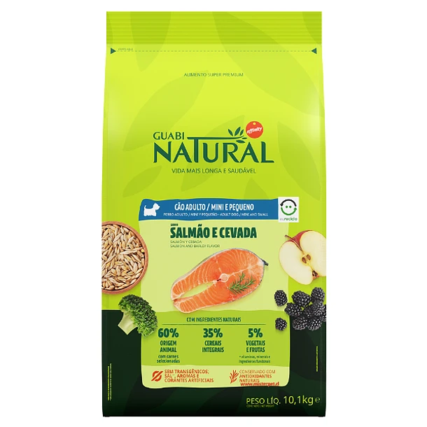 Guabi Natural Adultos Razas Pequeñas y Mini Salmón y Cebada