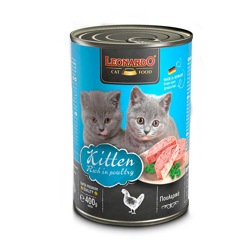 Latas Leonardo Kitten 400gr